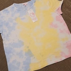 Design History Girls Tye Dyed V-neck Tee • xl